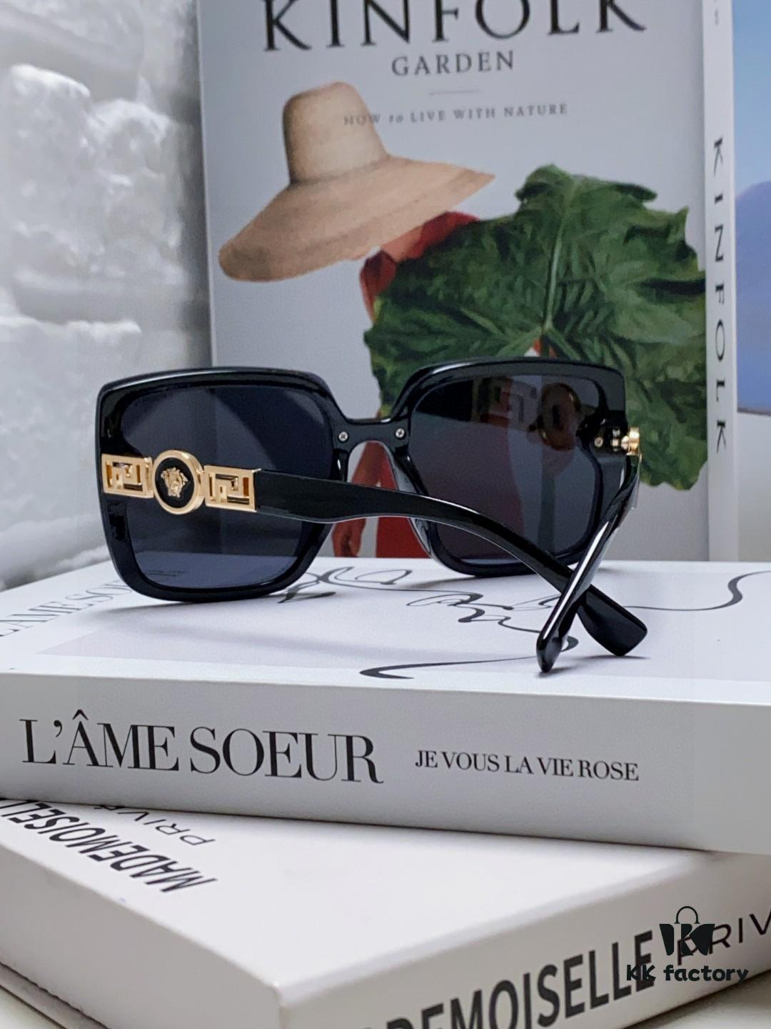 VERSACE 2025 New Arrival Women's Sunglasses, Vintage Fashionable Polarized UV-Protective Shades, Flattering Face-Slimming Design