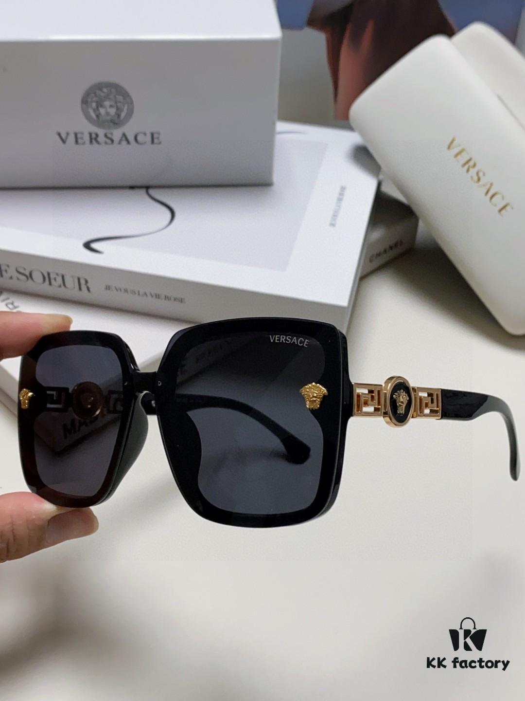 VERSACE 2025 New Arrival Women's Sunglasses, Vintage Fashionable Polarized UV-Protective Shades, Flattering Face-Slimming Design