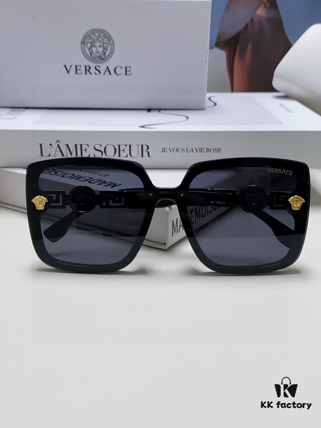 VERSACE 2025 New Arrival Women's Sunglasses, Vintage Fashionable Polarized UV-Protective Shades, Flattering Face-Slimming Design