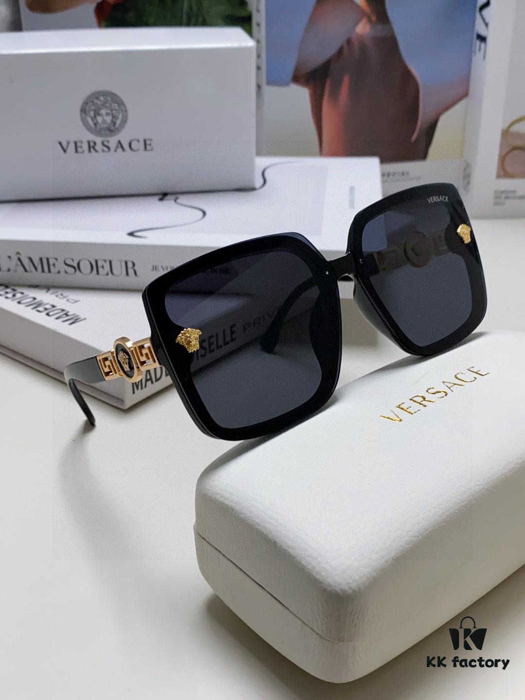 VERSACE 2025 New Arrival Women's Sunglasses, Vintage Fashionable Polarized UV-Protective Shades, Flattering Face-Slimming Design