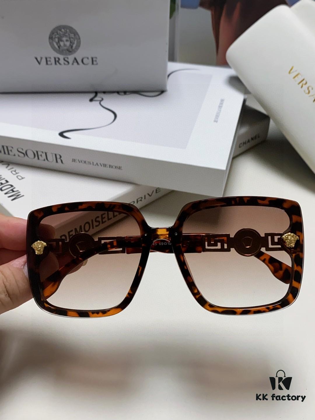 VERSACE 2025 New Arrival Sunglasses for Women, Fashionable Retro Trendy Polarized UV-Protective Sun Glasses, Flattering Face-Framing Design