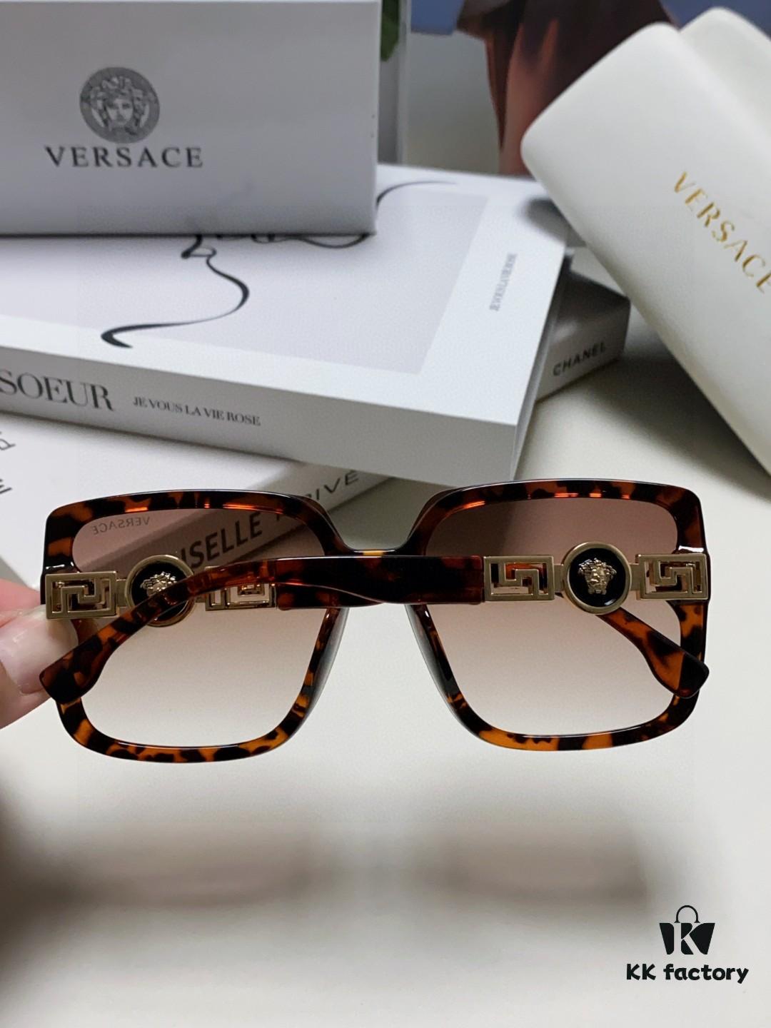 VERSACE 2025 New Arrival Sunglasses for Women, Fashionable Retro Trendy Polarized UV-Protective Sun Glasses, Flattering Face-Framing Design