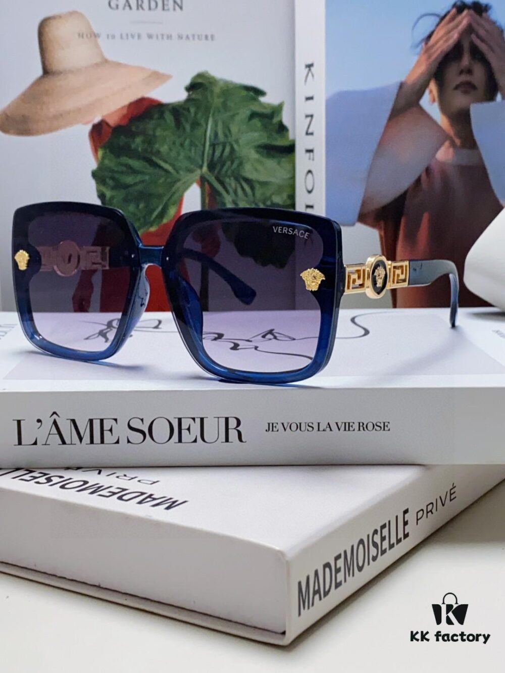 VERSACE 2025 New Arrival Sunglasses for Women, Fashionable Retro Polarized UV-Protective Sun Glasses, Flattering Face-Framing Design