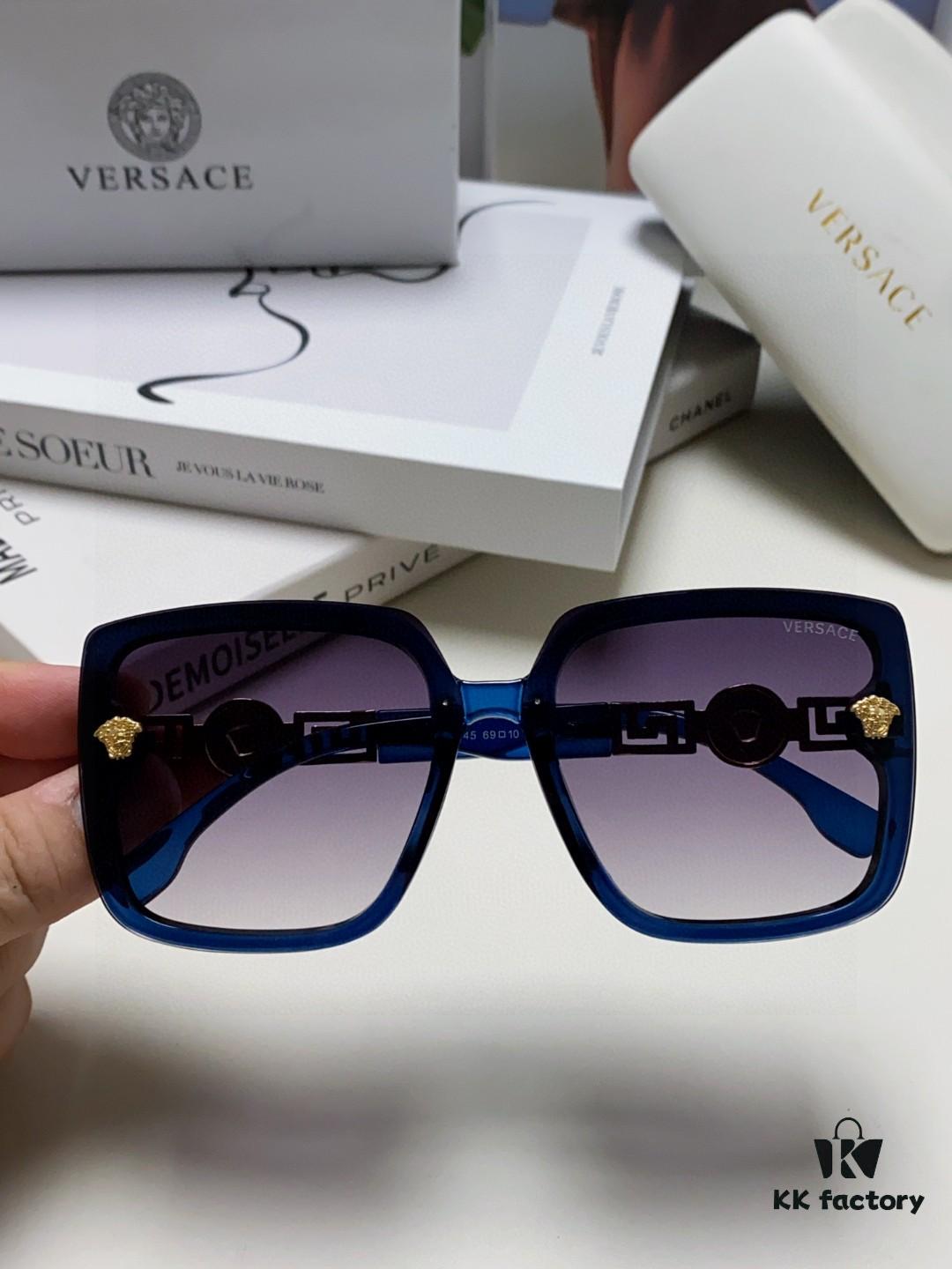 VERSACE 2025 New Arrival Sunglasses for Women, Fashionable Retro Polarized UV-Protective Sun Glasses, Flattering Face-Framing Design