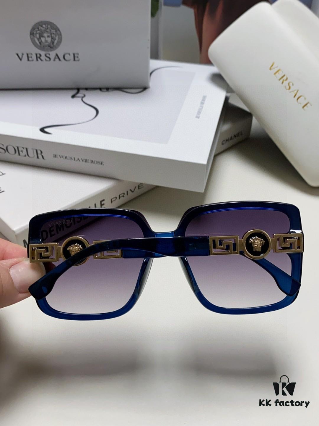 VERSACE 2025 New Arrival Sunglasses for Women, Fashionable Retro Polarized UV-Protective Sun Glasses, Flattering Face-Framing Design