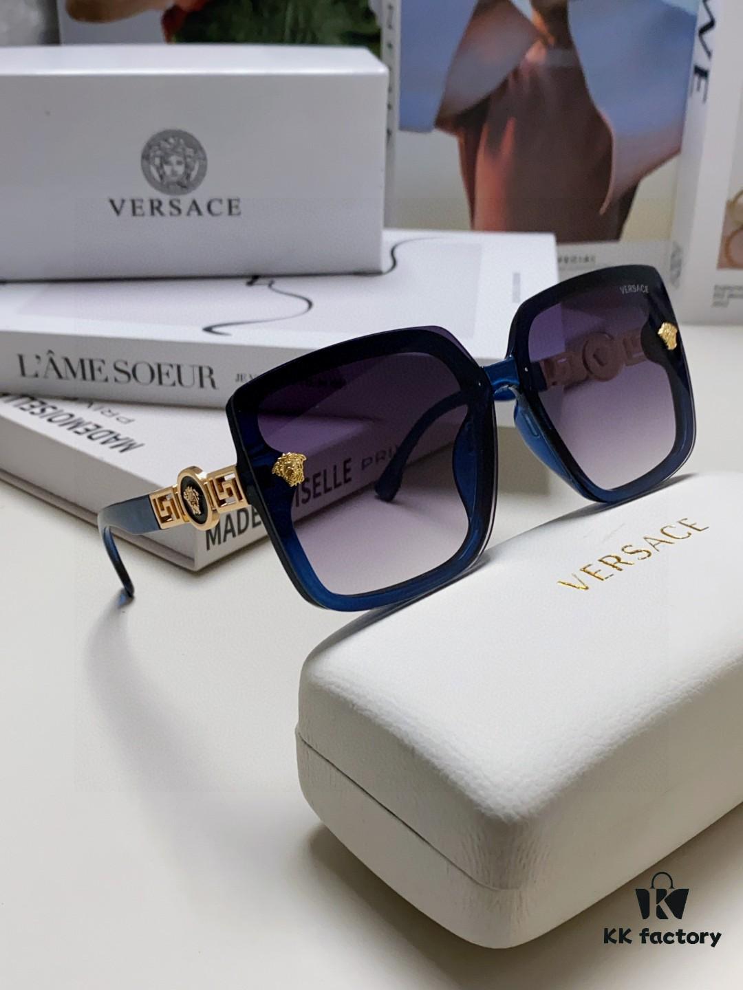 VERSACE 2025 New Arrival Sunglasses for Women, Fashionable Retro Polarized UV-Protective Sun Glasses, Flattering Face-Framing Design