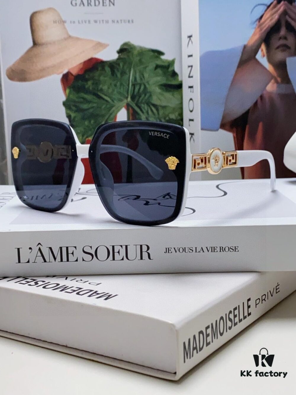 VERSACE 2025 New Arrival Sunglasses for Women, Fashionable Retro Trendy Polarized UV Protection Sunglasses, Slimming and Versatile Design