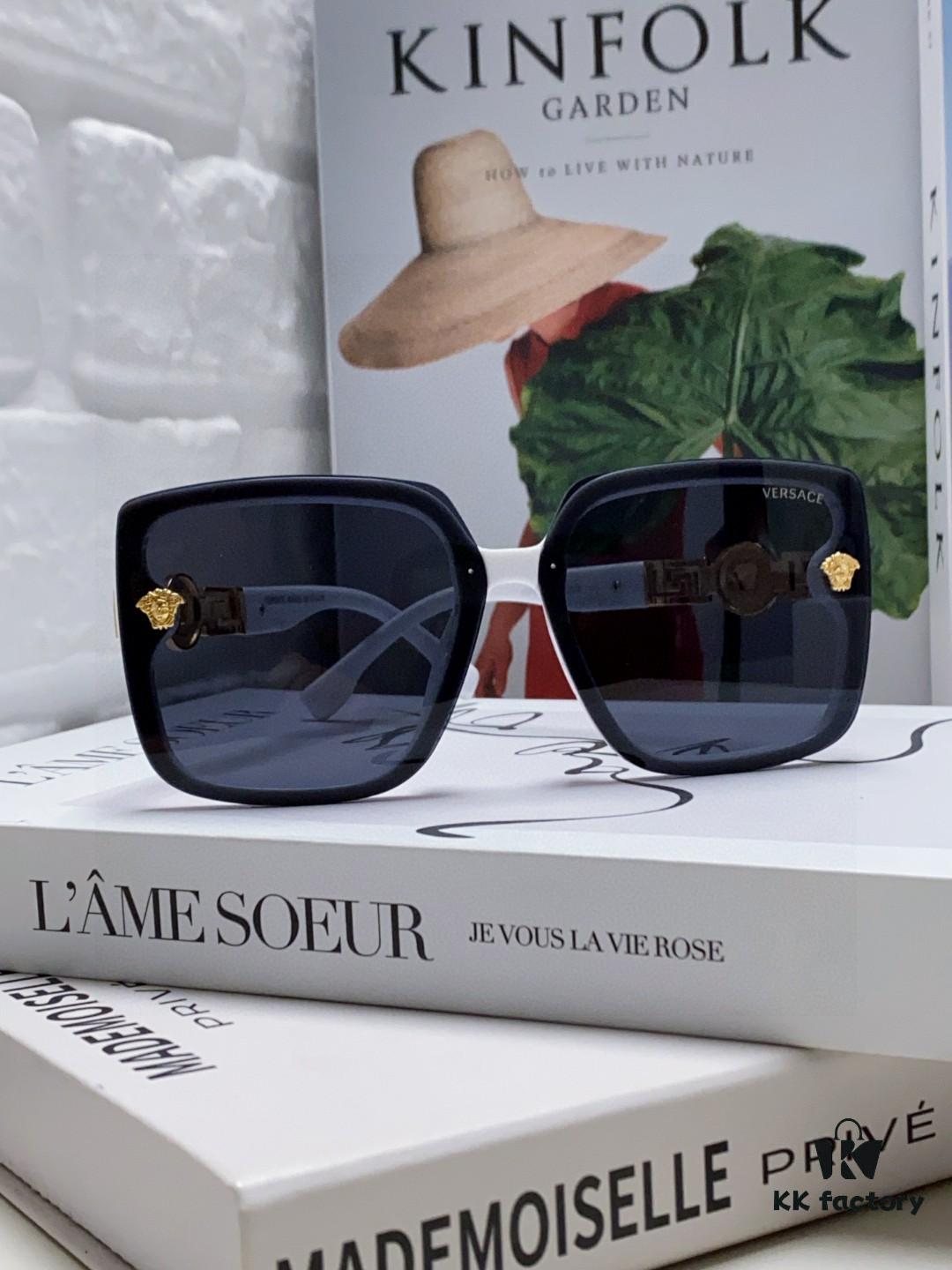 VERSACE 2025 New Arrival Sunglasses for Women, Fashionable Retro Trendy Polarized UV Protection Sunglasses, Slimming and Versatile Design