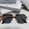 VERSACE 2025 Women's Square Frame Oversized Sunglasses, European Fashion Style, Carved Design, Xiaohongshu Trend