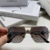 VERSACE Versace 2025 European and American Fashion Women's Square Oversized Full-Rim Sunglasses, Carved Design Xiaohongshu Style