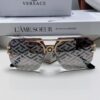 VERSACE Versace 2025 European and American Fashion Women's Square Oversized Full-Rim Sunglasses, Carved Design Xiaohongshu Style