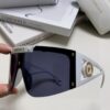 Versace 2025 New Arrival European and American Style One-Piece Sunglasses, Fashionable Oversized Hollow-Out Sunglasses for Men and Women