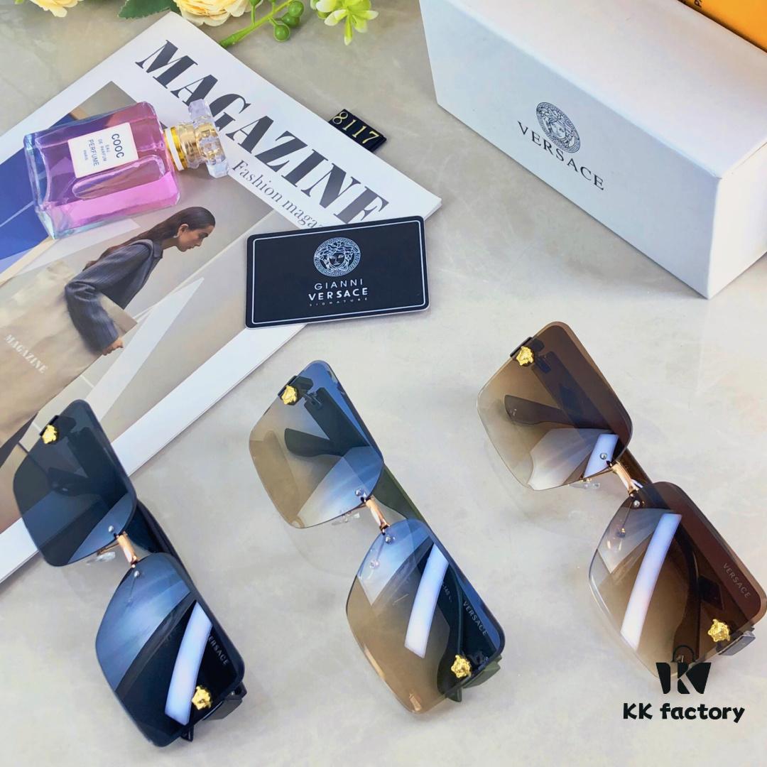 Versac* New Fashionable and Stylish Sunglasses for Women, Minimalist Streetwear Trendy UV-Protective Sunglasses