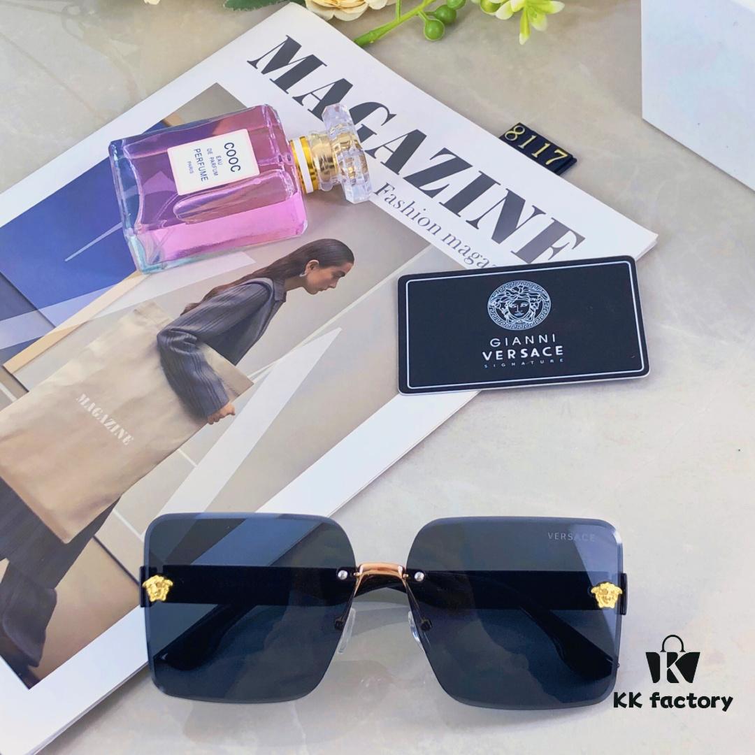 Versac* New Fashionable and Stylish Sunglasses for Women, Minimalist Streetwear Trendy UV-Protective Sunglasses