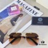 Versac* Sunglasses, Trendy Online Celebrity Glasses, European and American Style Double-Bridge Metal Fashion Goggle for Men and Women