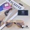 Versac* Sunglasses, Trendy Online Celebrity Glasses, European and American Style Double-Bridge Metal Fashion Goggle for Men and Women