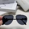 Versace 2025 Luxury Women's Pilot Engraved Sunglasses European Style Celebrity-Inspired Travel Driving Aviator Shades VE2250