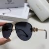 Versace 2025 Luxury Women's Pilot Engraved Sunglasses, European Style Celebrity-Inspired Travel Driving Shades