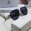 Versace 2025 Luxury Women's Pilot Engraved Sunglasses, European Style Celebrity-Inspired Travel Driving Shades