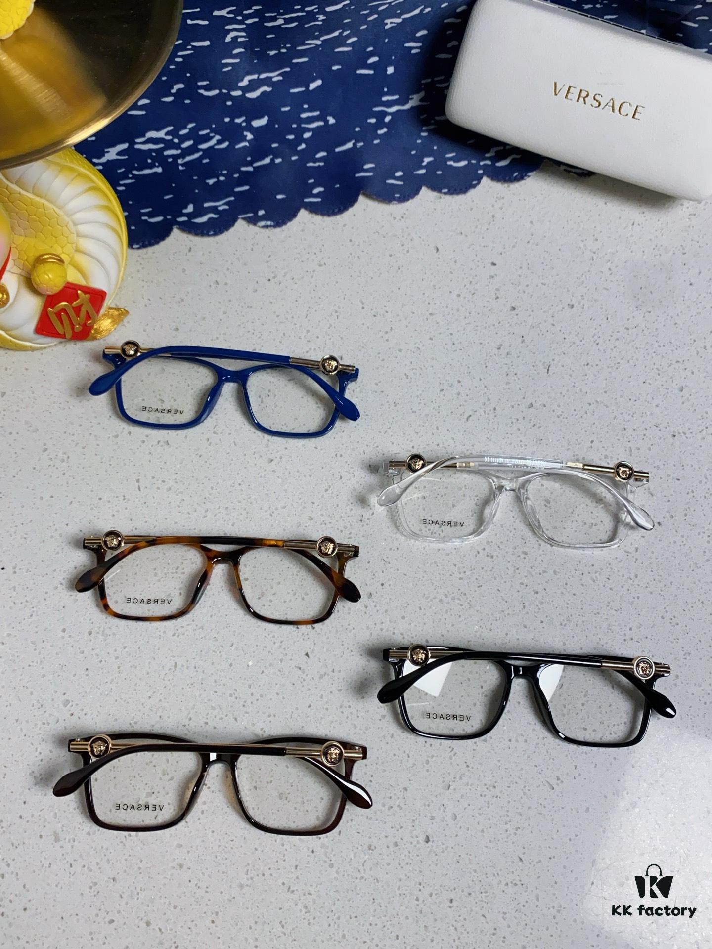 Versace Women's Square Logo Sunglasses, Fashionable Unisex Optical Frame, Suitable for Daily Wear