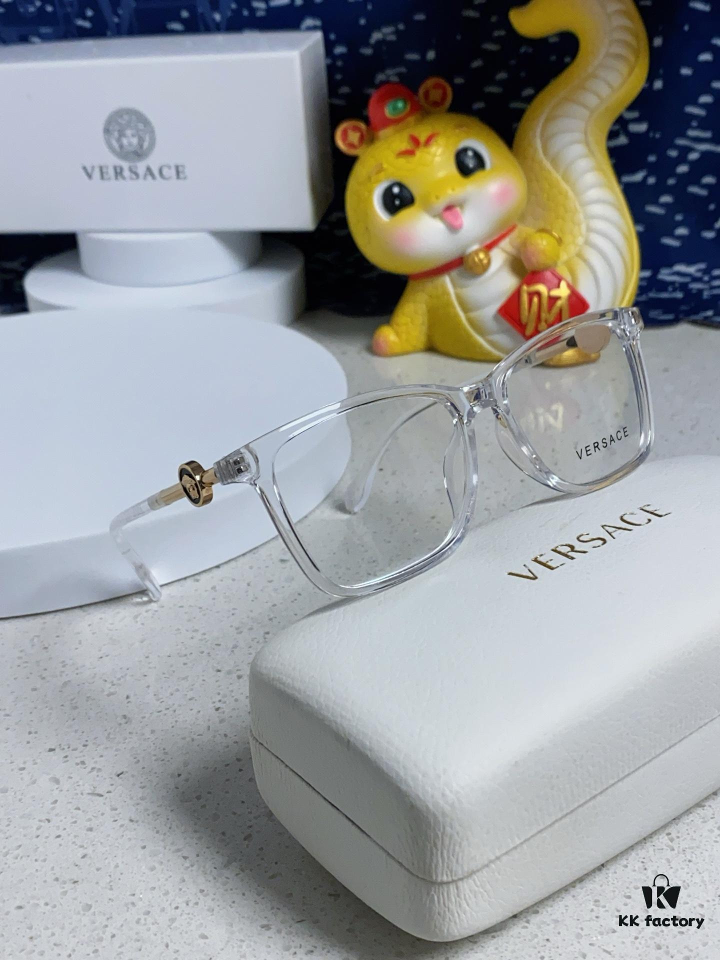 Versace Women's Square Logo Sunglasses Fashionable Unisex Optical Frame