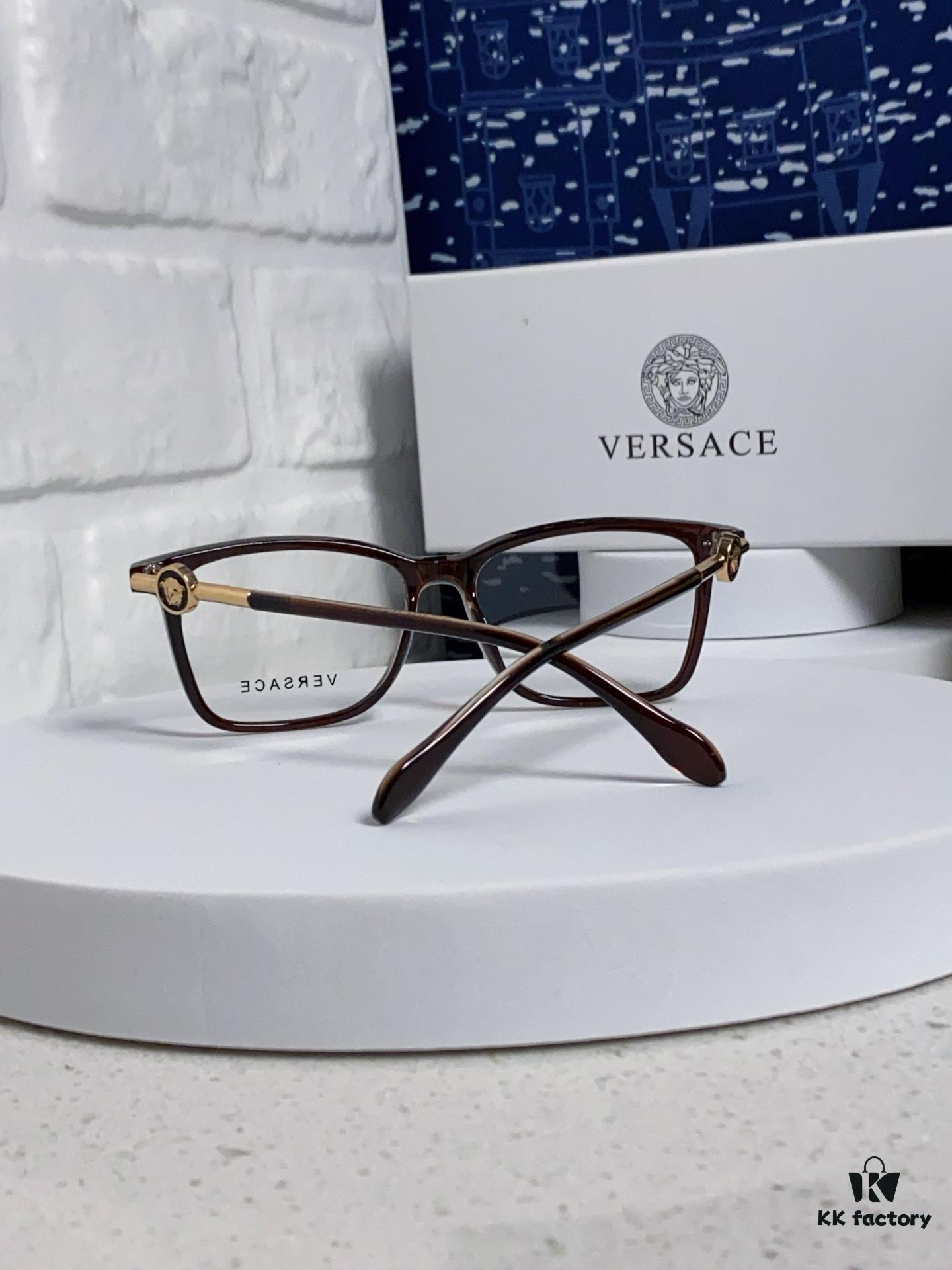 Versace Women's Square Logo Sunglasses, Fashionable Unisex Optical Frame, Suitable for Daily Wear