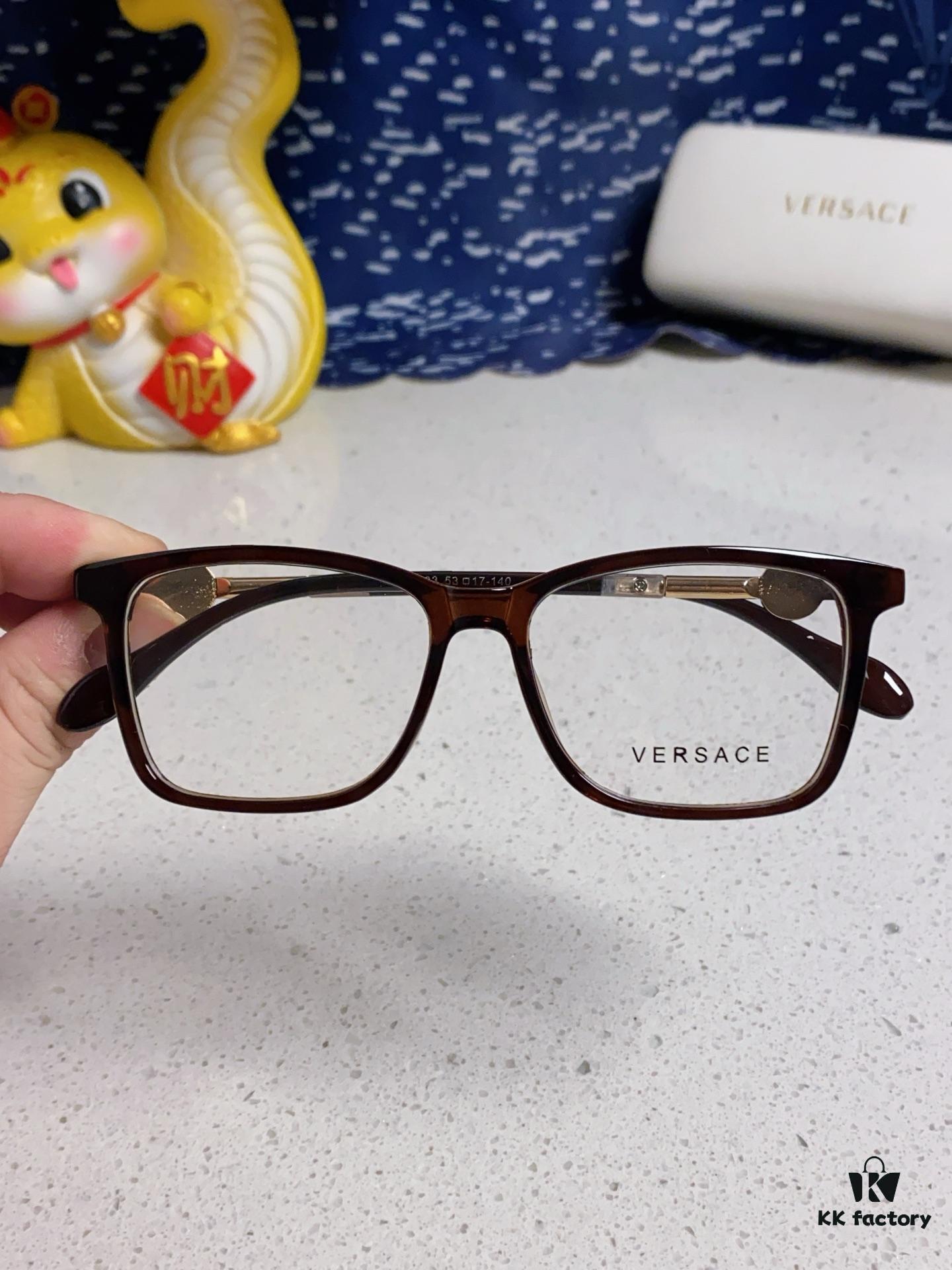 Versace Women's Square Logo Sunglasses, Fashionable Unisex Optical Frame, Suitable for Daily Wear