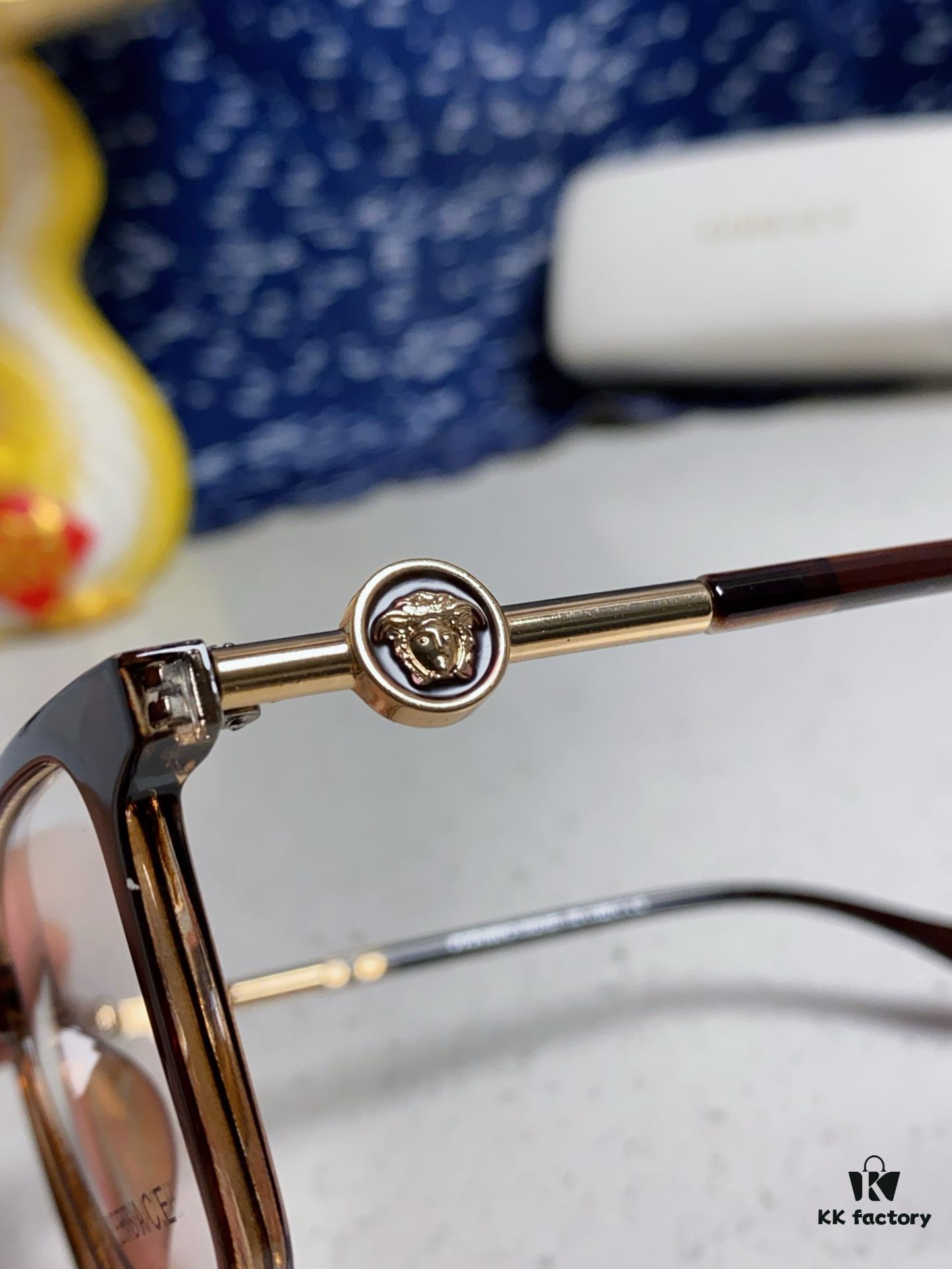 Versace Women's Square Logo Sunglasses, Fashionable Unisex Optical Frame, Suitable for Daily Wear