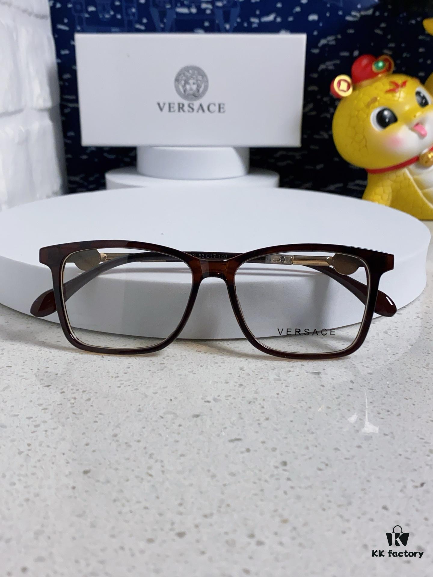 Versace Women's Square Logo Sunglasses, Fashionable Unisex Optical Frame, Suitable for Daily Wear