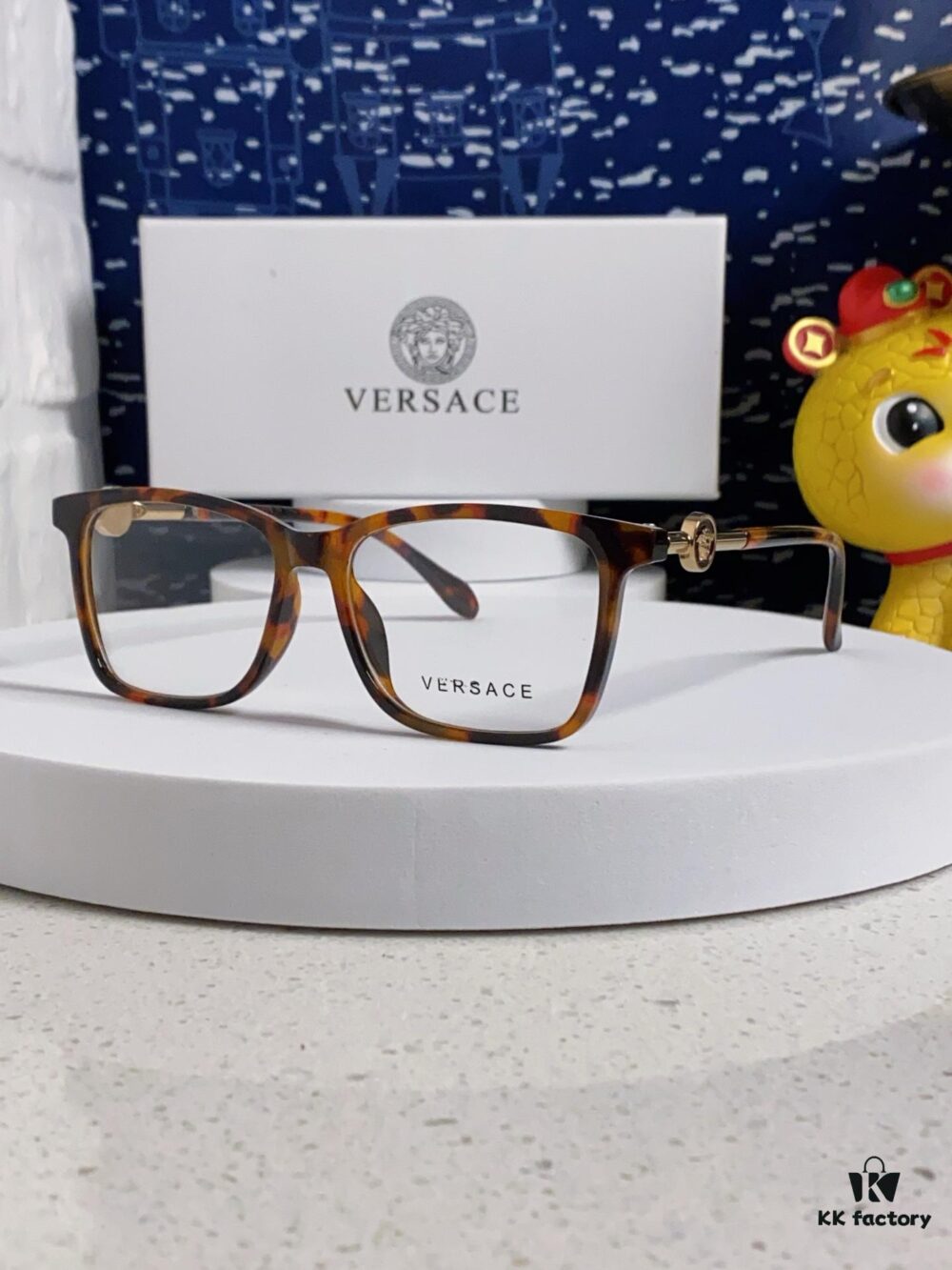 Versace Women's Square Logo Sunglasses Fashionable Unisex Optical Frame