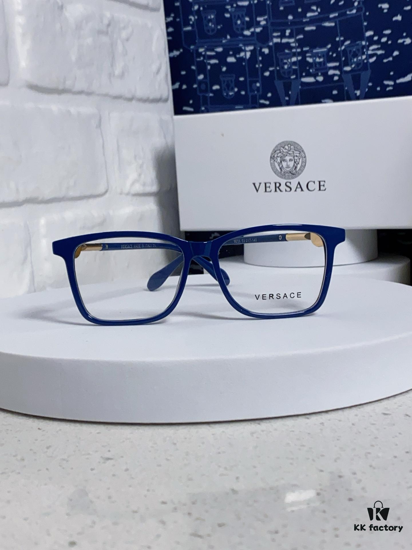 Versace Women's Square Logo Sunglasses, Fashionable Unisex Optical Frame, Stylish Eyewear for Men and Women