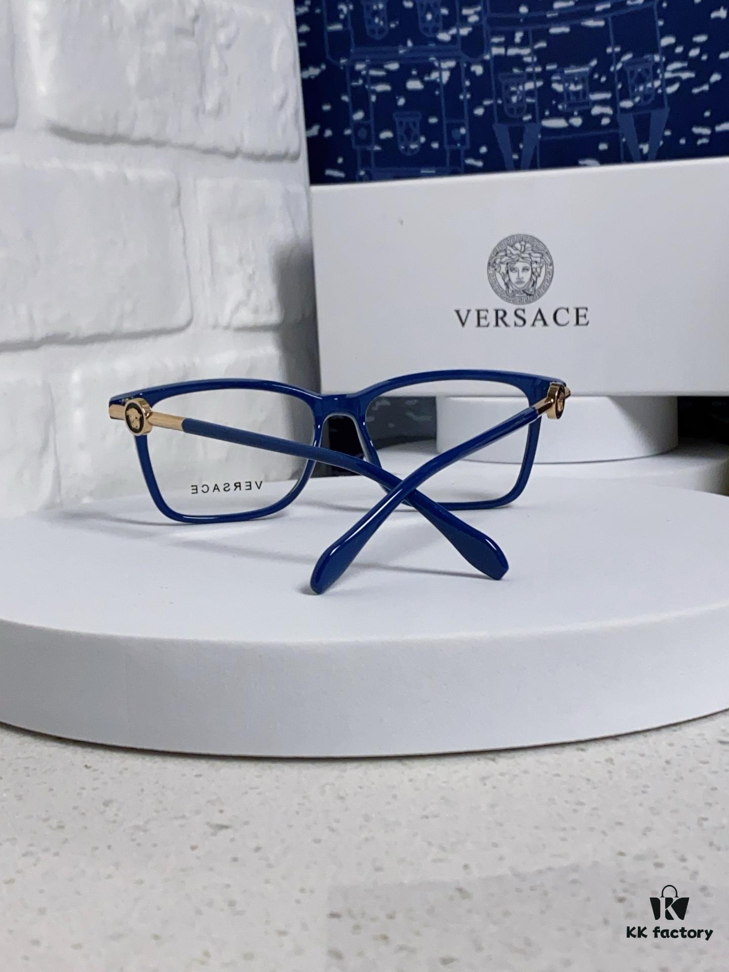 Versace Women's Square Logo Sunglasses, Fashionable Unisex Optical Frame, Stylish Eyewear for Men and Women