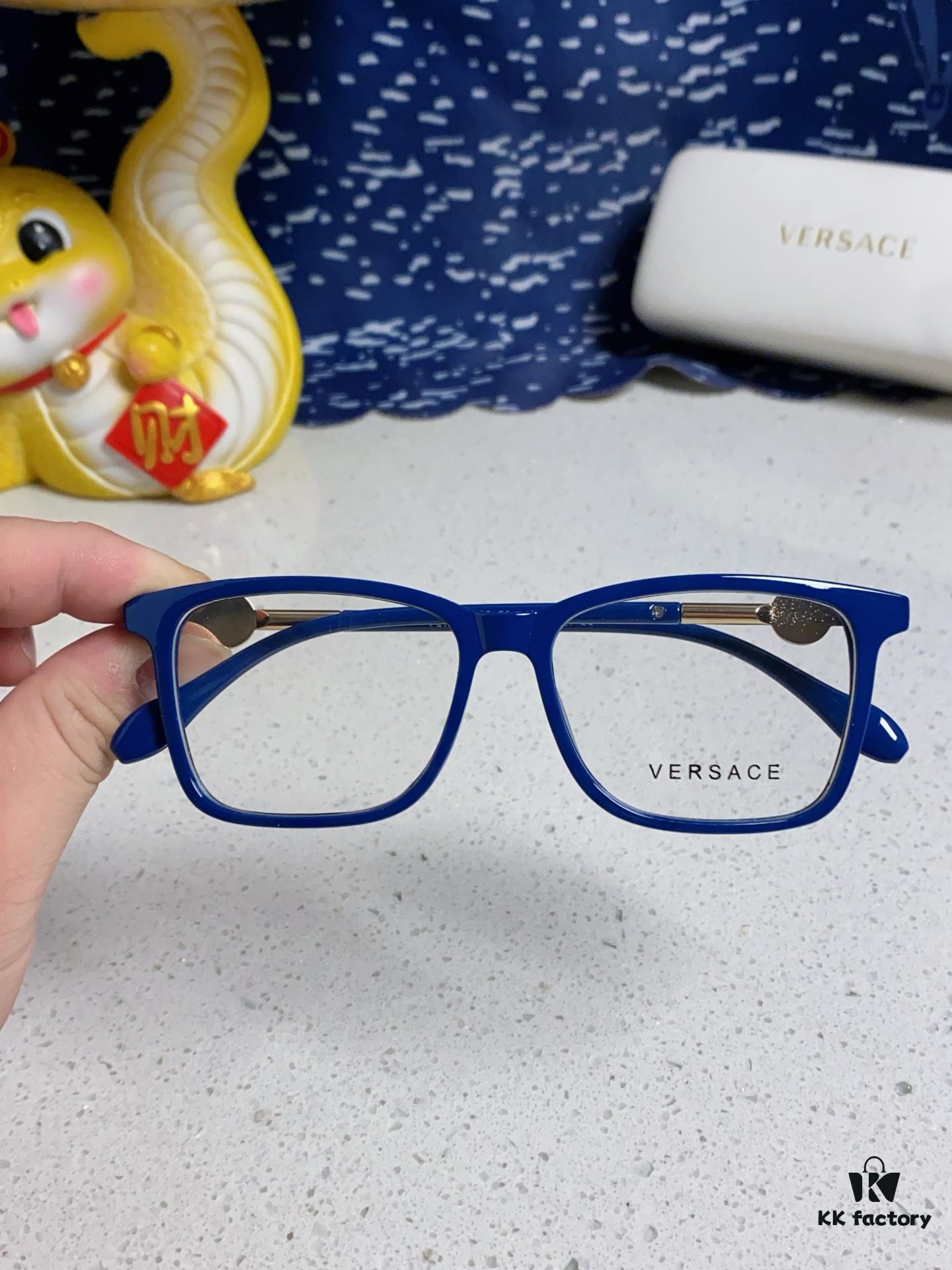 Versace Women's Square Logo Sunglasses, Fashionable Unisex Optical Frame, Stylish Eyewear for Men and Women