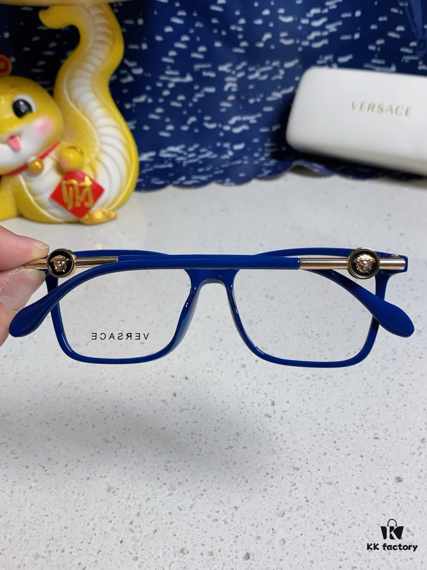 Versace Women's Square Logo Sunglasses, Fashionable Unisex Optical Frame, Stylish Eyewear for Men and Women