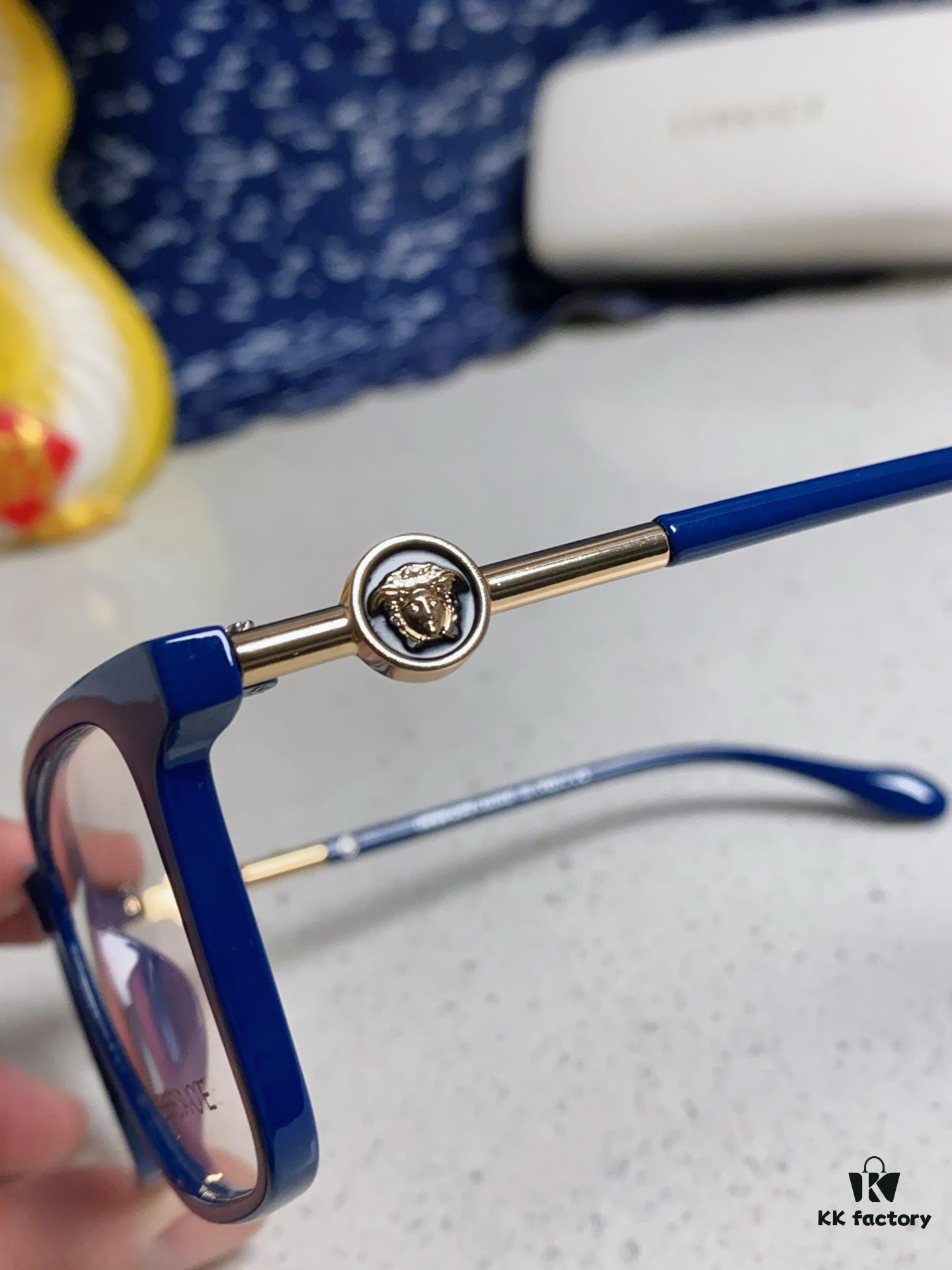 Versace Women's Square Logo Sunglasses, Fashionable Unisex Optical Frame, Stylish Eyewear for Men and Women