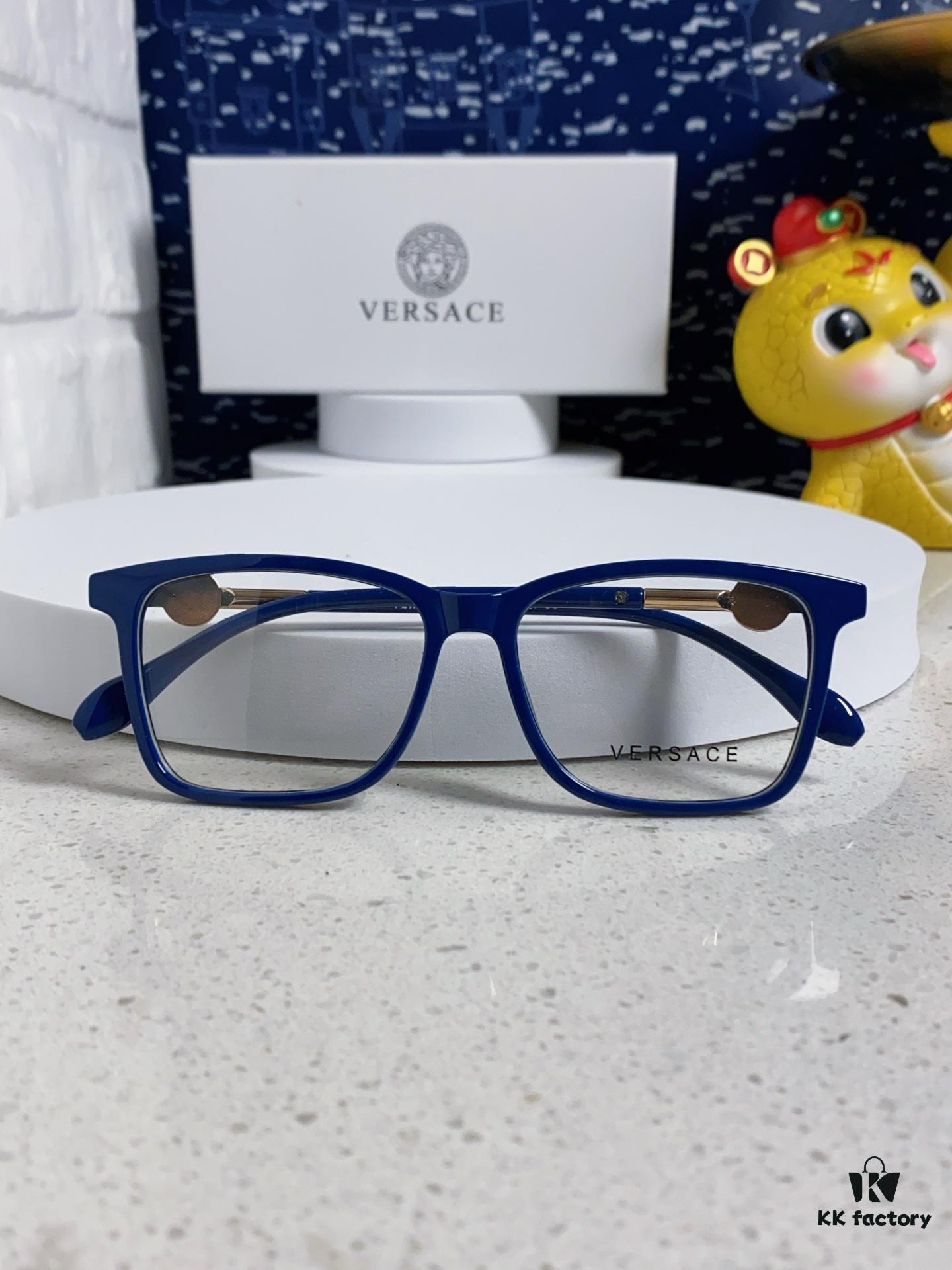 Versace Women's Square Logo Sunglasses, Fashionable Unisex Optical Frame, Stylish Eyewear for Men and Women