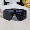 Versace 2025 New Arrival European and American Style One-Piece Sunglasses, Fashionable Oversized Hollow-Out Sunglasses for Men and Women