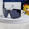 Versace 2025 New Arrival European and American Style One-Piece Sunglasses, Fashionable Oversized Hollow-Out Sunglasses for Men and Women