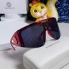 Versace 2025 New Arrival European and American Style One-Piece Oversized Sunglasses, Fashionable Trendy Hollow-Out Sun Glasses for Men and Women