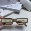 Versace 2025 New Arrival Small-Frame Sunglasses for Women, Stylish Letter Logo Unisex Square Sunglasses, Vintage-Inspired Designer Eyewear