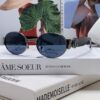 Versace New Retro Oval Sunglasses, Fashionable Unisex Sun Glasses, European and American Celebrity Style