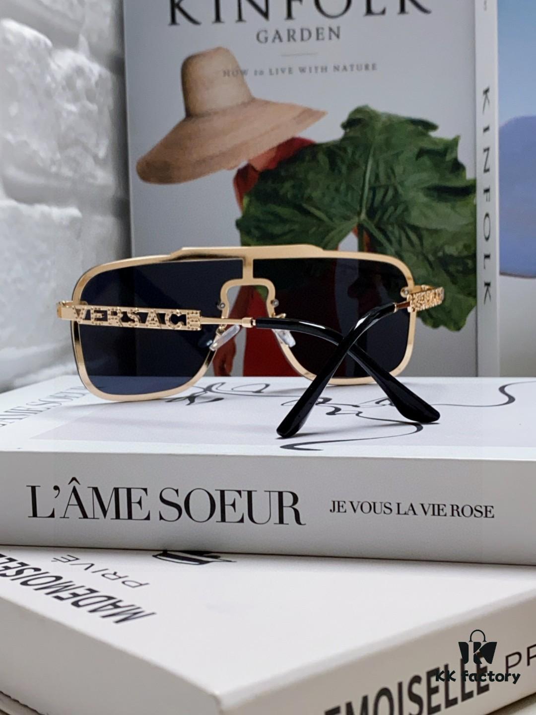 Versace 2025 New Arrival Unisex Sunglasses, Stylish UV-Protective Sun Glasses for Men and Women, Fashionable European-American Design, Comfortable Everyday Eyewear