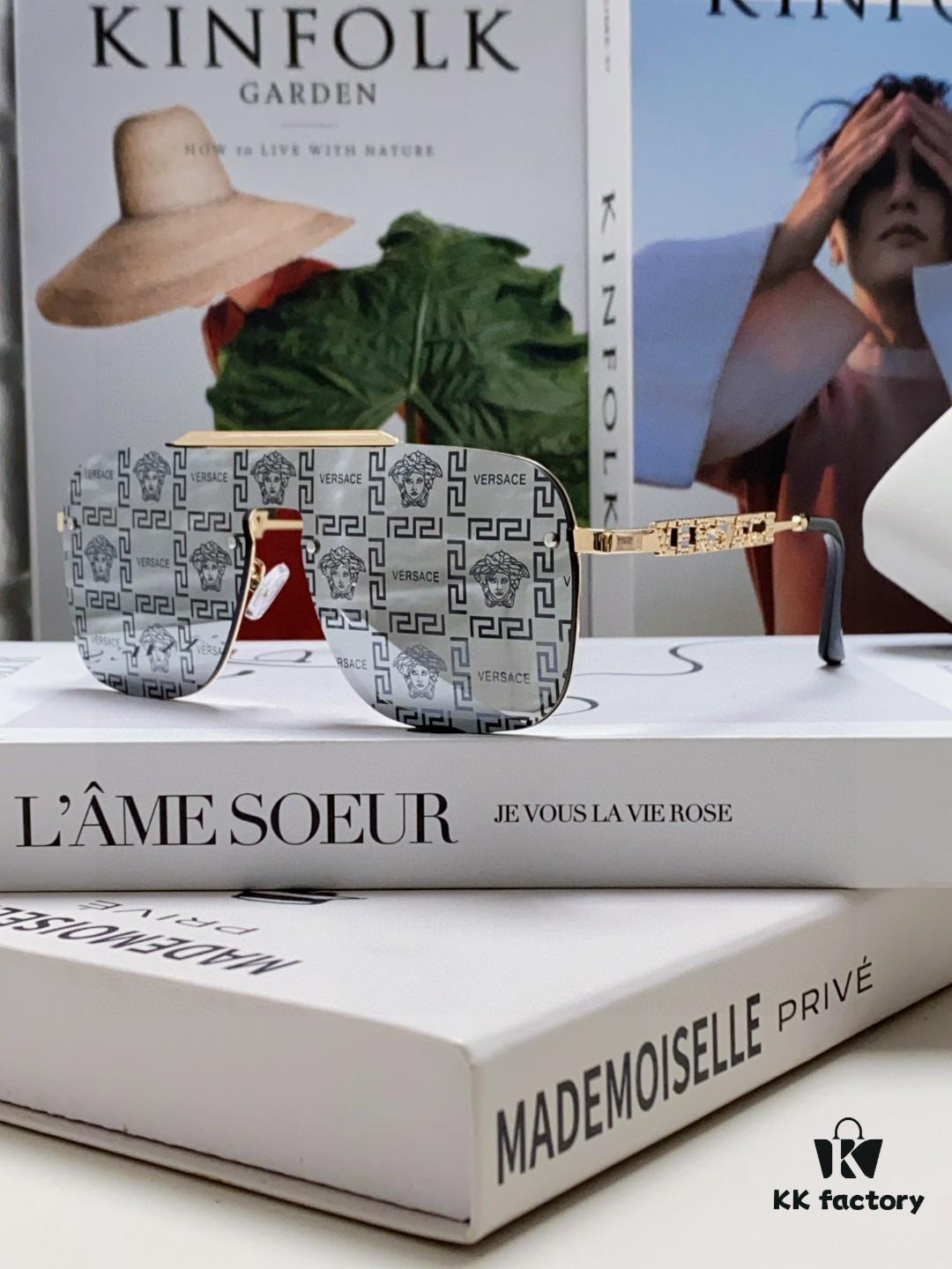 Versace 2025 New Arrival Unisex Sunglasses, Stylish UV-Protective Women's and Men's Eyewear, Fashionable European-American Design, Comfortable Everyday Sunglasses