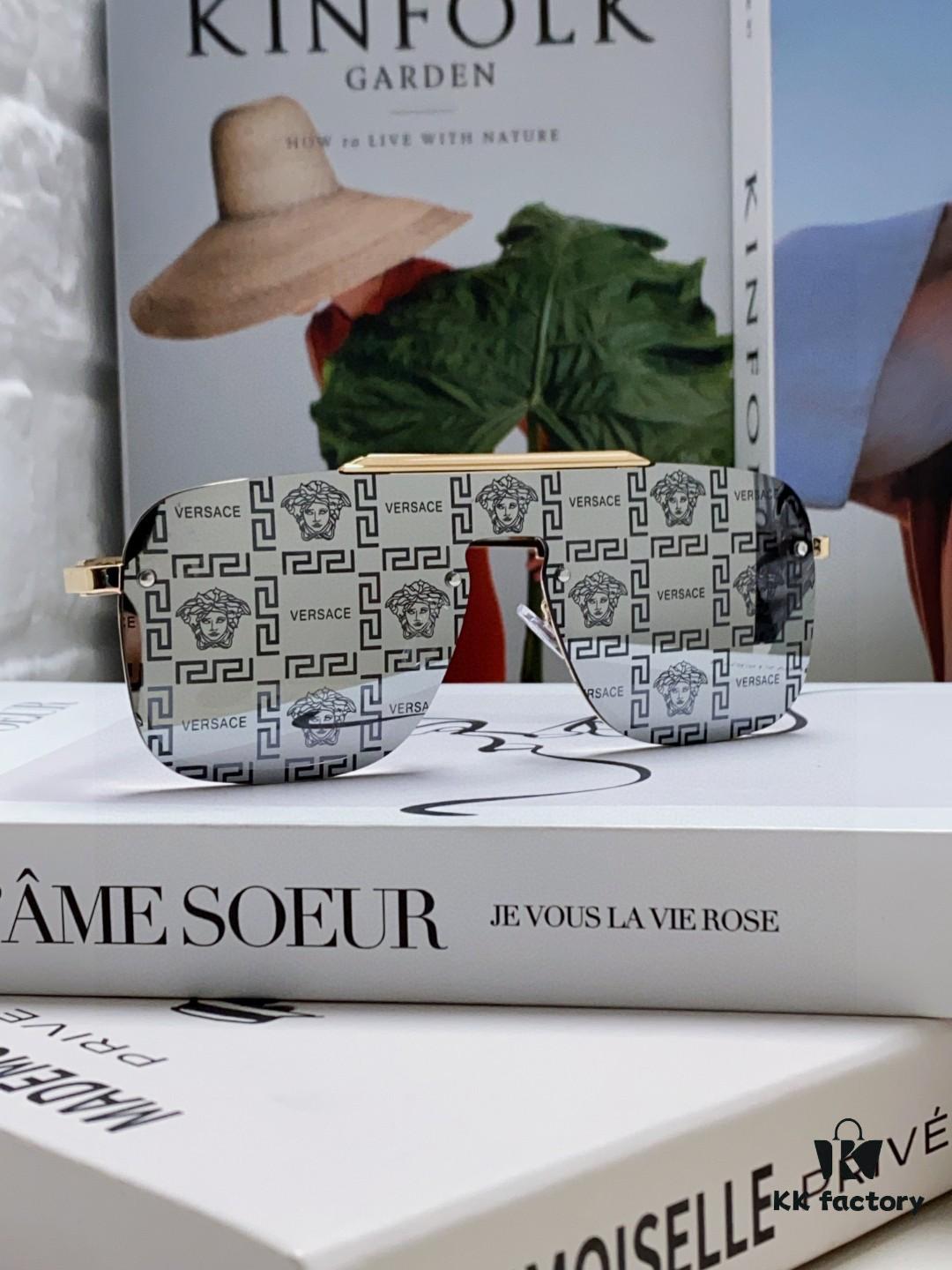 Versace 2025 New Arrival Unisex Sunglasses, Stylish UV-Protective Women's and Men's Eyewear, Fashionable European-American Design, Comfortable Everyday Sunglasses