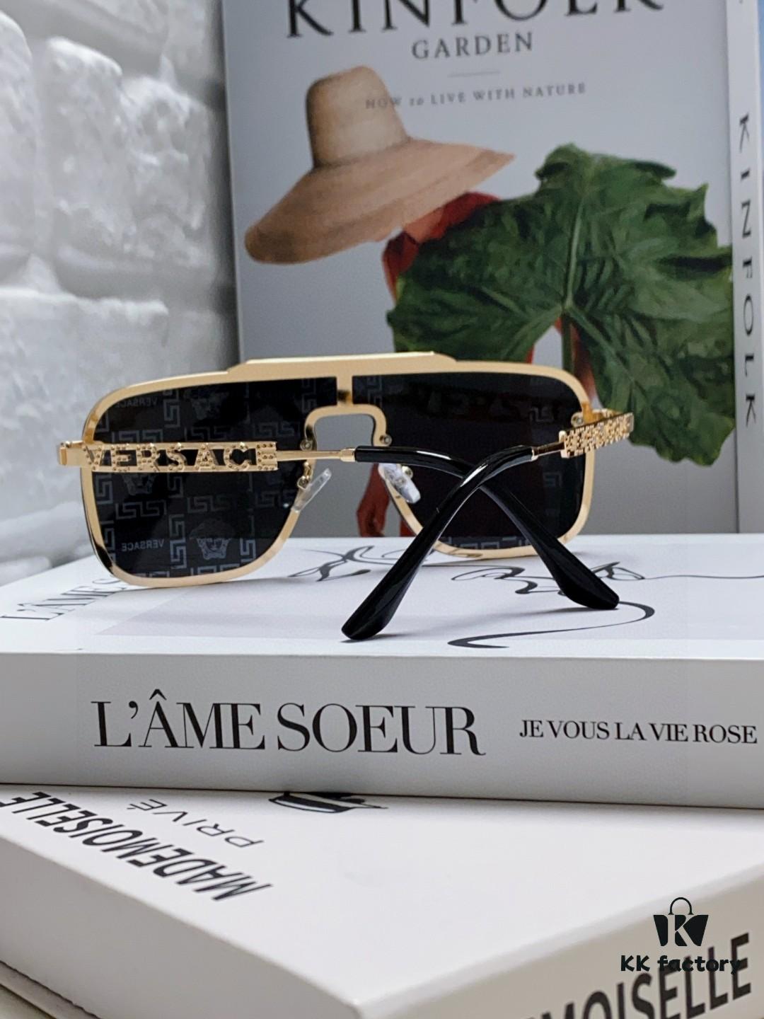 Versace 2025 New Arrival Unisex Sunglasses, Stylish UV-Protective Women's and Men's Eyewear, Fashionable European-American Design, Comfortable Everyday Sunglasses