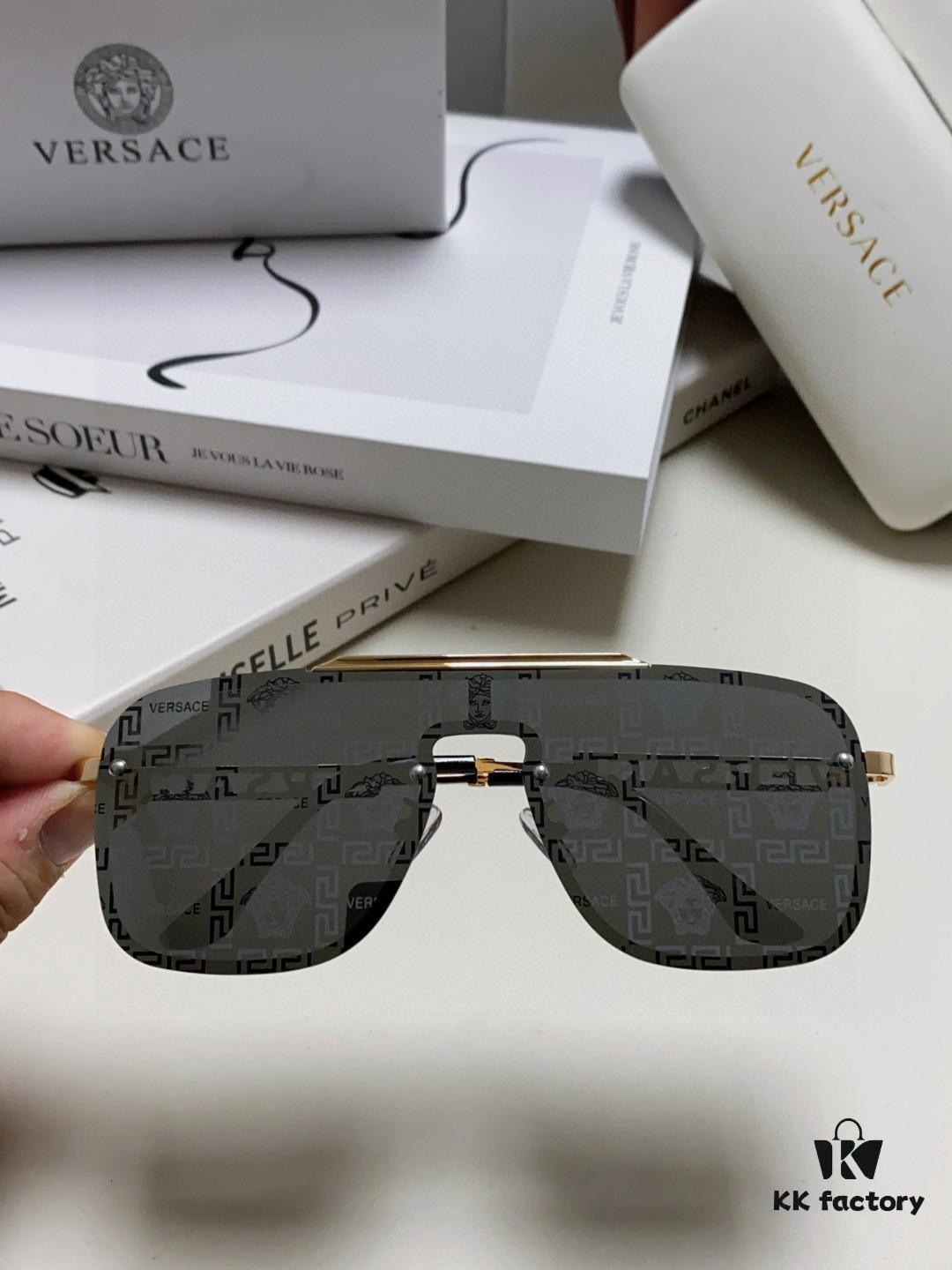 Versace 2025 New Arrival Unisex Sunglasses, Stylish UV-Protective Women's and Men's Eyewear, Fashionable European-American Design, Comfortable Everyday Sunglasses