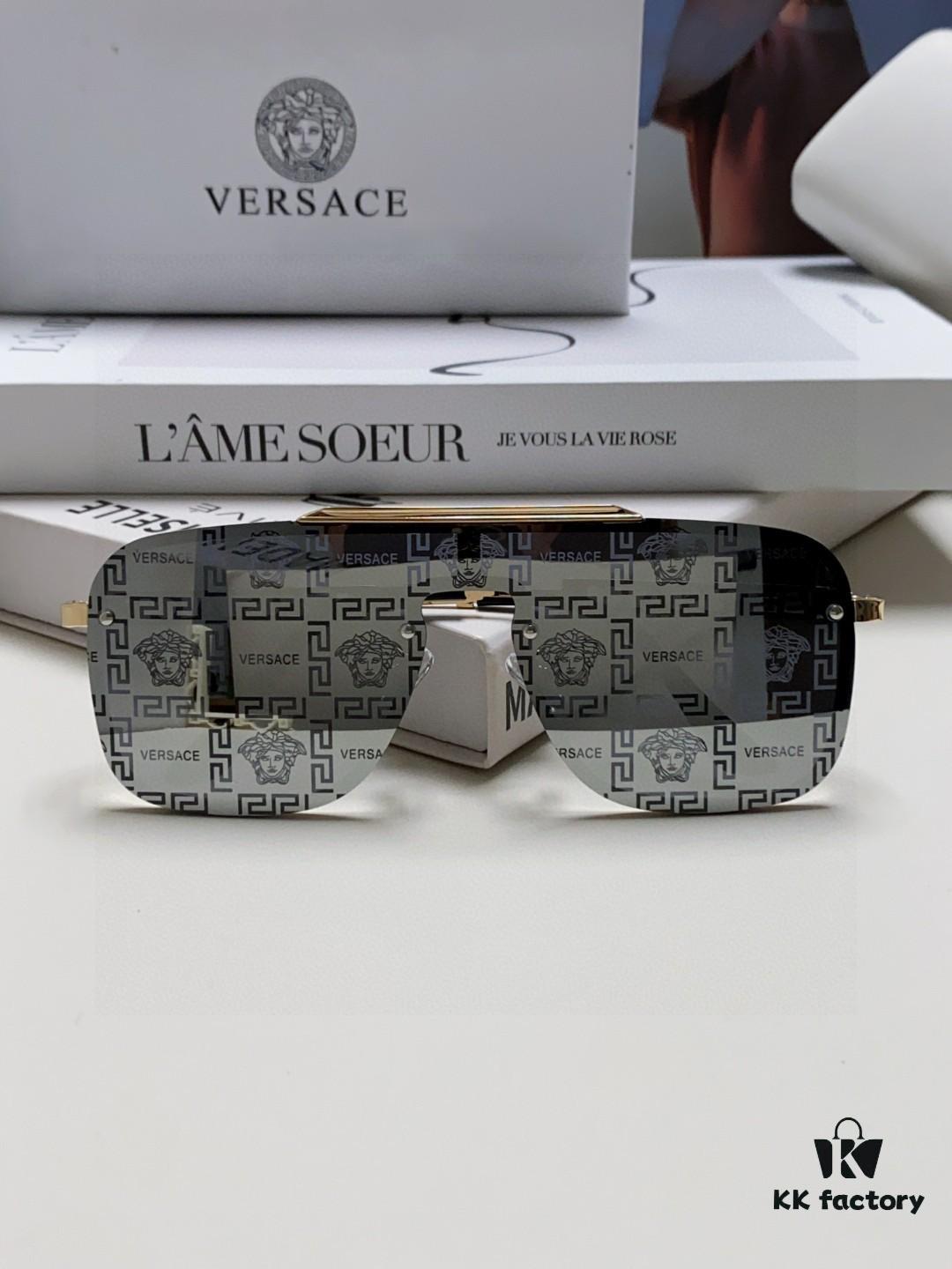 Versace 2025 New Arrival Unisex Sunglasses, Stylish UV-Protective Women's and Men's Eyewear, Fashionable European-American Design, Comfortable Everyday Sunglasses