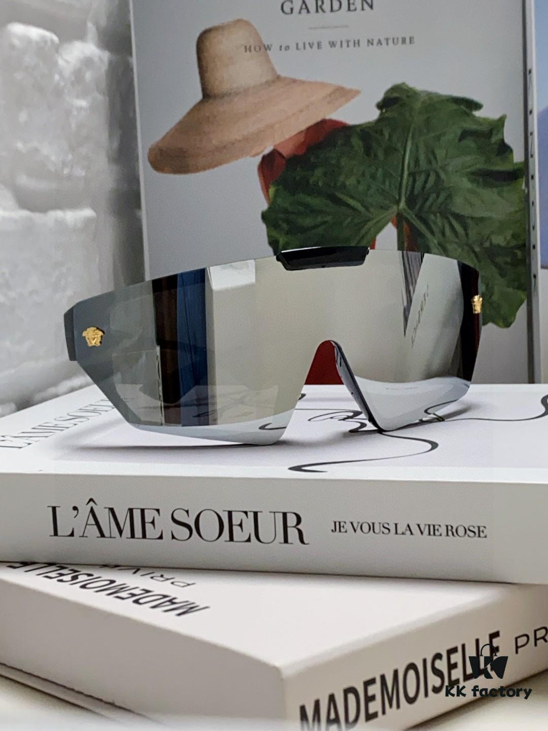 VERSACE Versace [2025 Spring/Summer New Arrival] Unisex Sunglasses, One-Piece Mask-Style Goggles