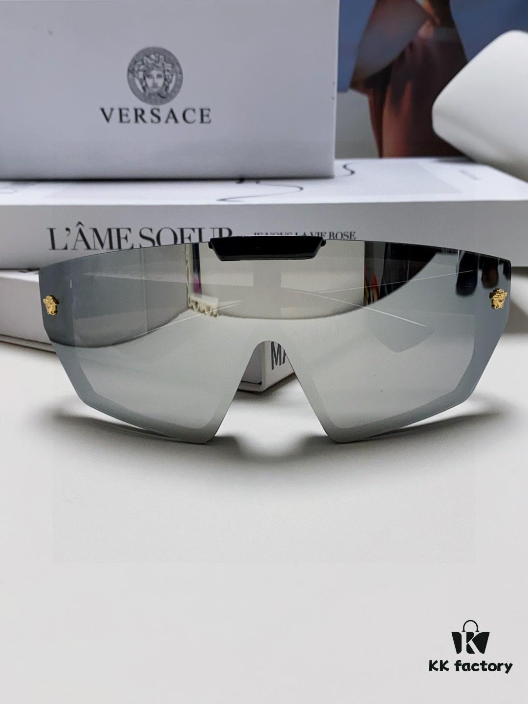 VERSACE Versace [2025 Spring/Summer New Arrival] Unisex Sunglasses, One-Piece Mask-Style Goggles