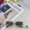 Versac* European and American Style Square Avant-garde Individualistic Small Frame Sunglasses Instagram Unframed Super Cool Influencer Sunglasses UV Protection Sunglasses Sun Glasses